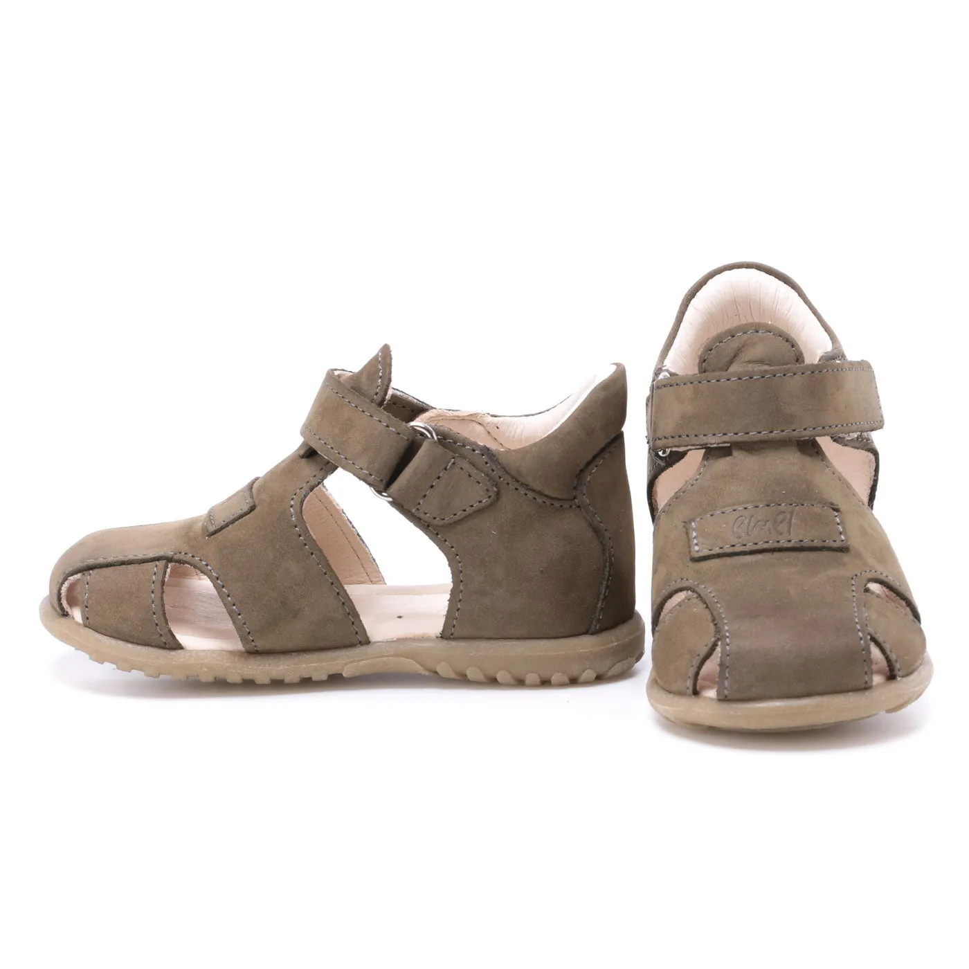 (2199-14) Emel khaki closed sandals