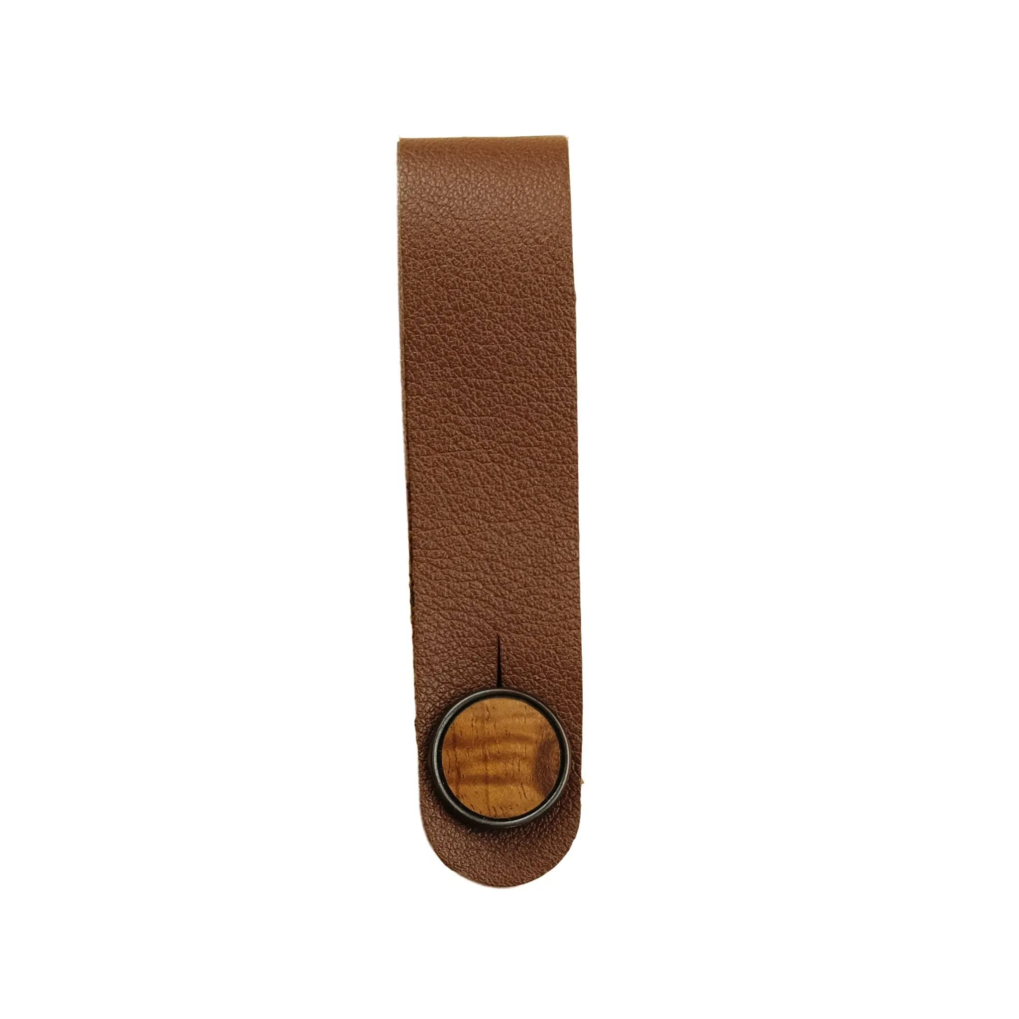 AAA Curly Hawaiian Koa | Leather Strap Tie