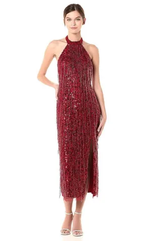 Adrianna Papell AP1E206152 Short Halter Sequins Gown