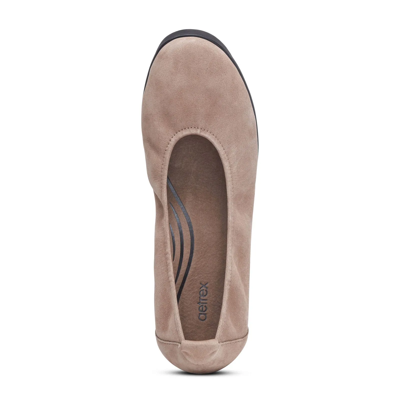 Aetrex Brianna Ballet Flat (Women) - Taupe