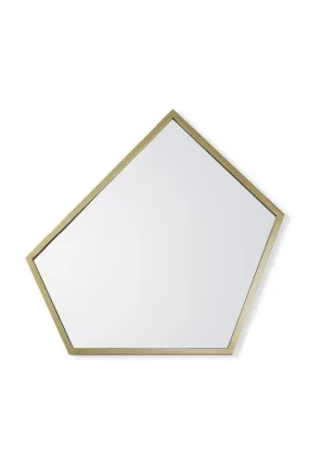 Aged Brass Abstract Wall Mirror | Andrew Martin Elena