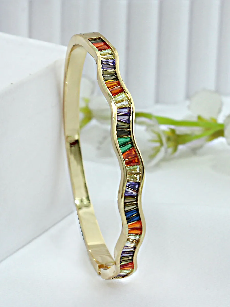 Ankita Rainbow / CZ Bangle Bracelet