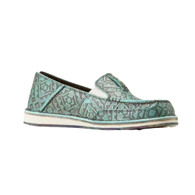 Ariat Ladies Cruiser Turquoise Blanket Emboss Slip On Shoes 10046921