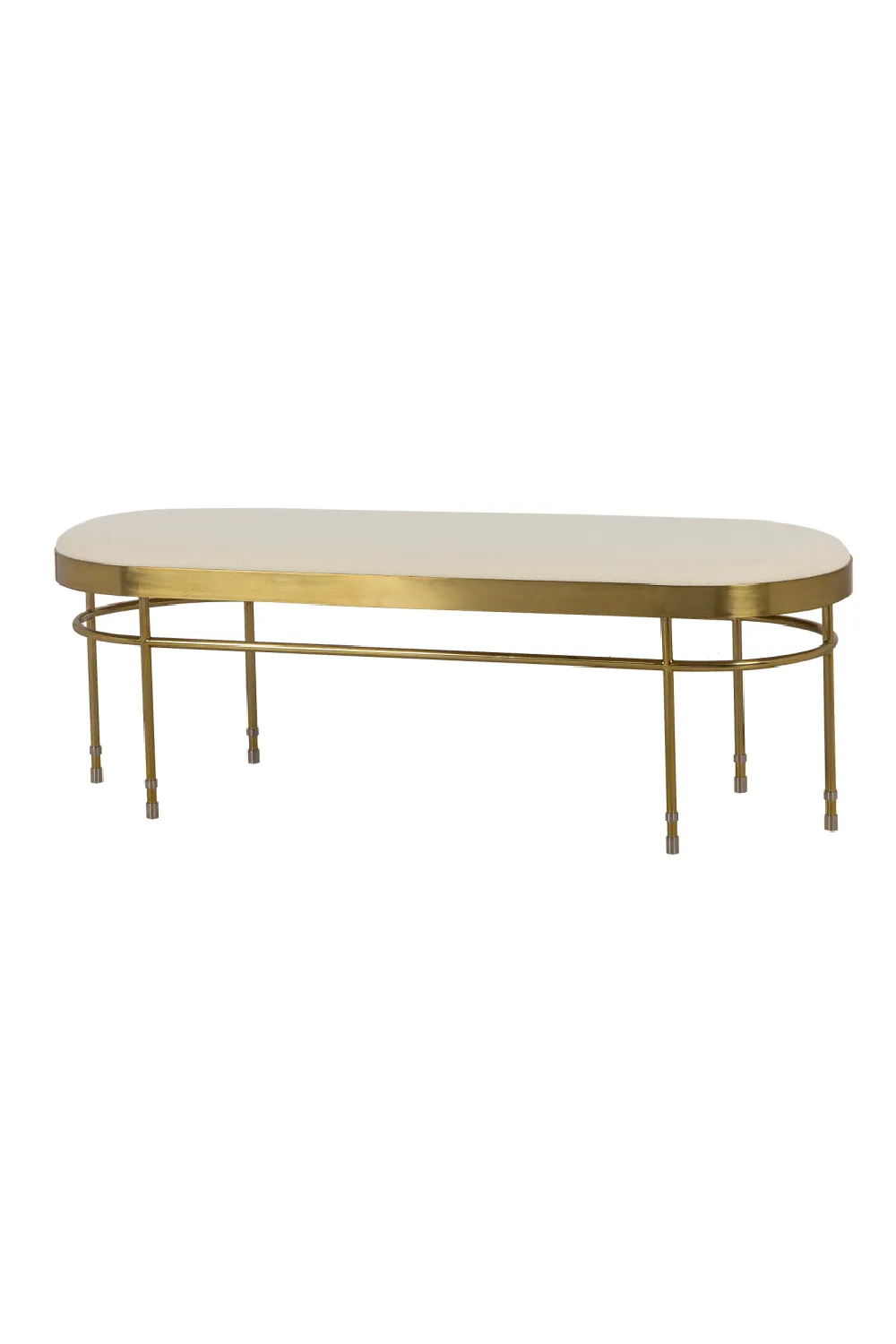 Art Deco Brass Bench | Andrew Martin Lozenge