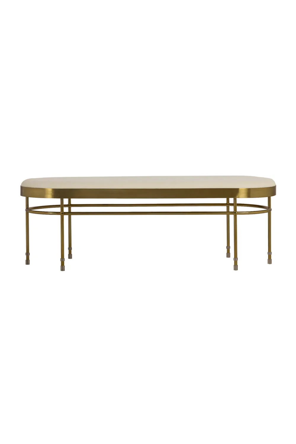 Art Deco Brass Bench | Andrew Martin Lozenge