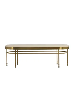 Art Deco Brass Bench | Andrew Martin Lozenge