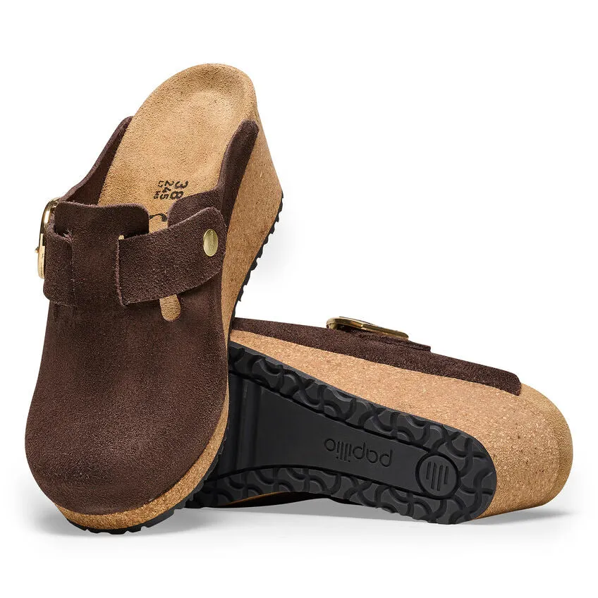 Birkenstock Fanny Ring-Buckle Suede Leather Roast Women's