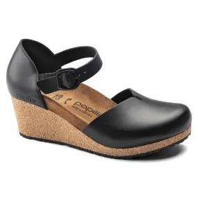 Birkenstock Mary Leather Wedge Black Women's