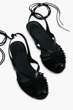 Black Cage Sandals