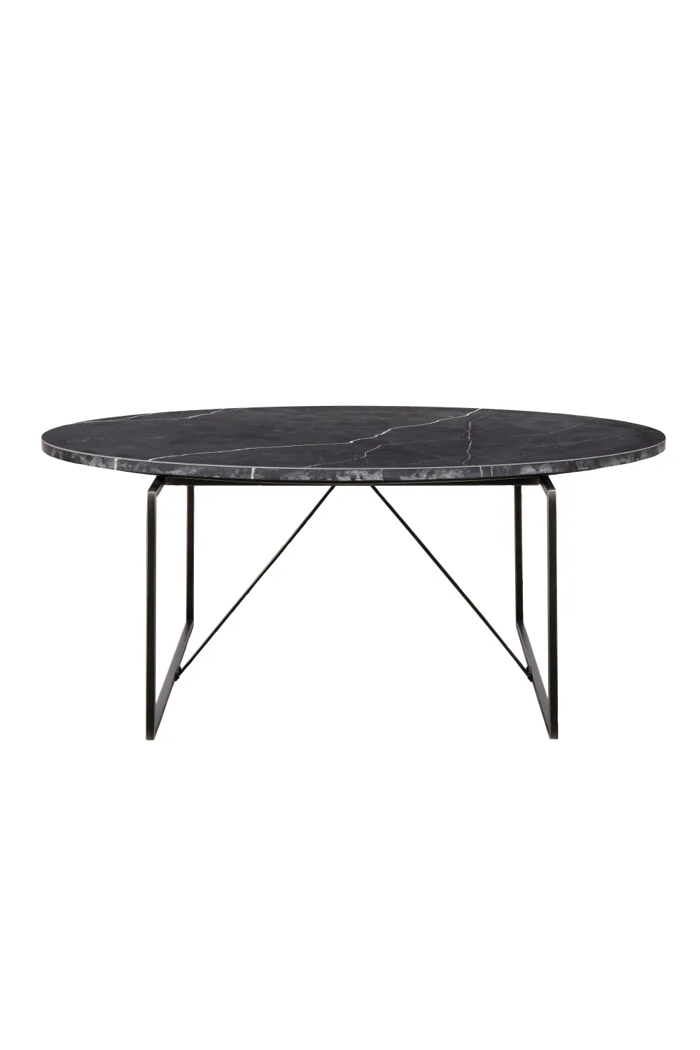 Black Marble Oval Coffee Table | Andrew Martin Georgina