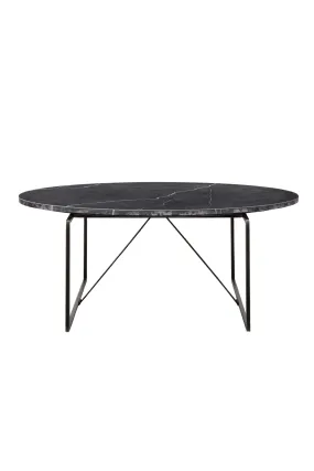 Black Marble Oval Coffee Table | Andrew Martin Georgina