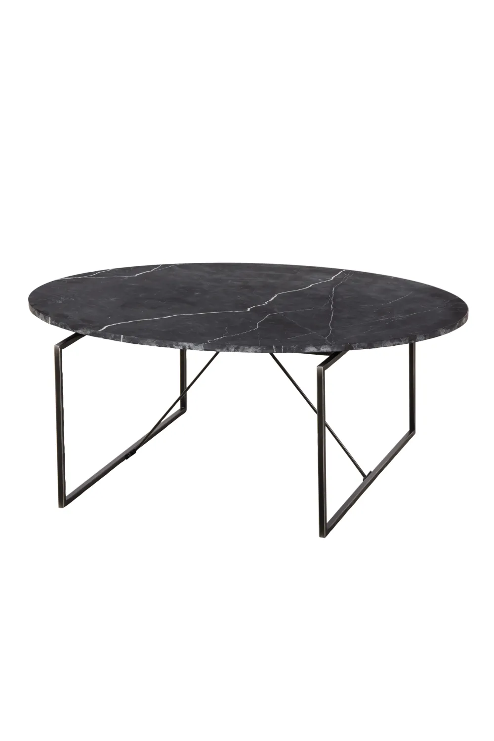 Black Marble Oval Coffee Table | Andrew Martin Georgina