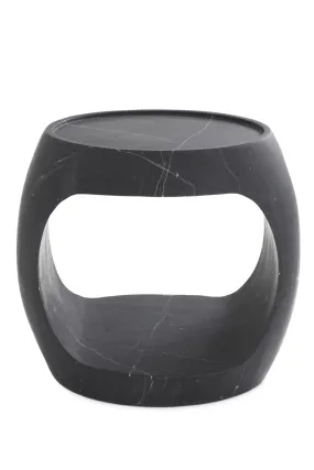 Black Marble Round Side Table | Eichholtz Clipper Low