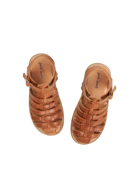 Braided Sandal - Cognac