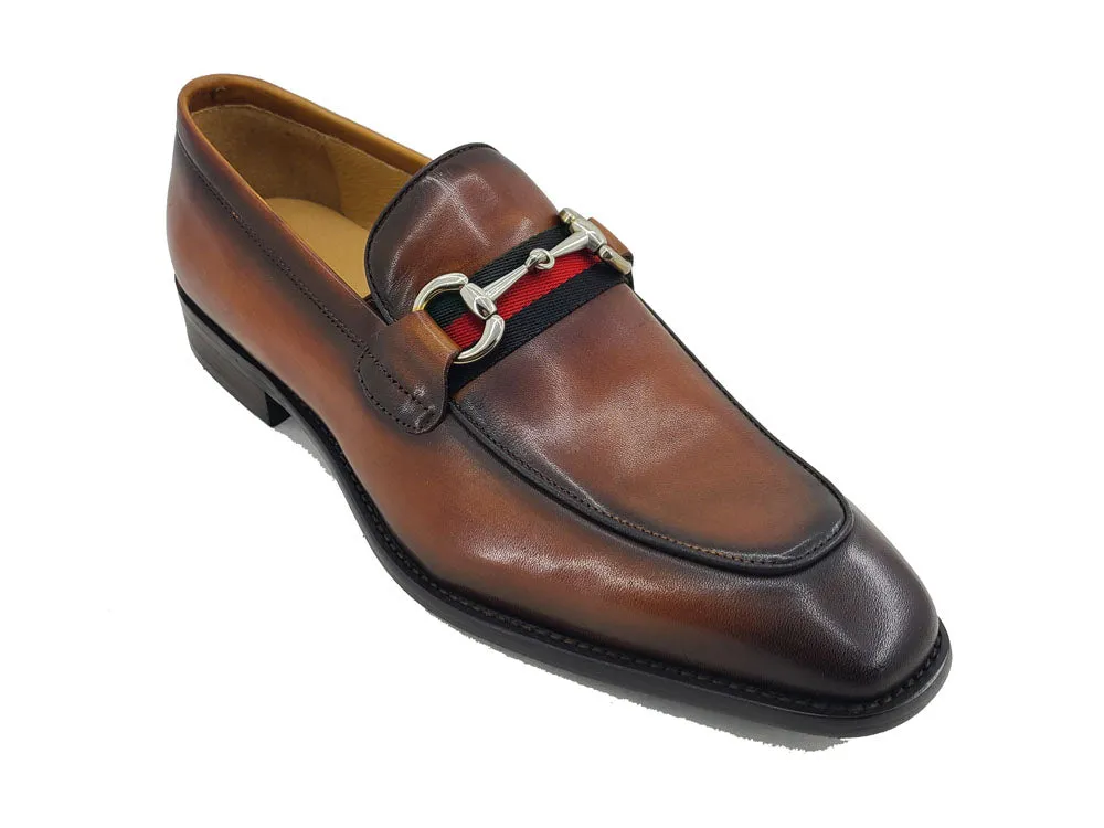 Burnished Calfskin Slip-On Loafer