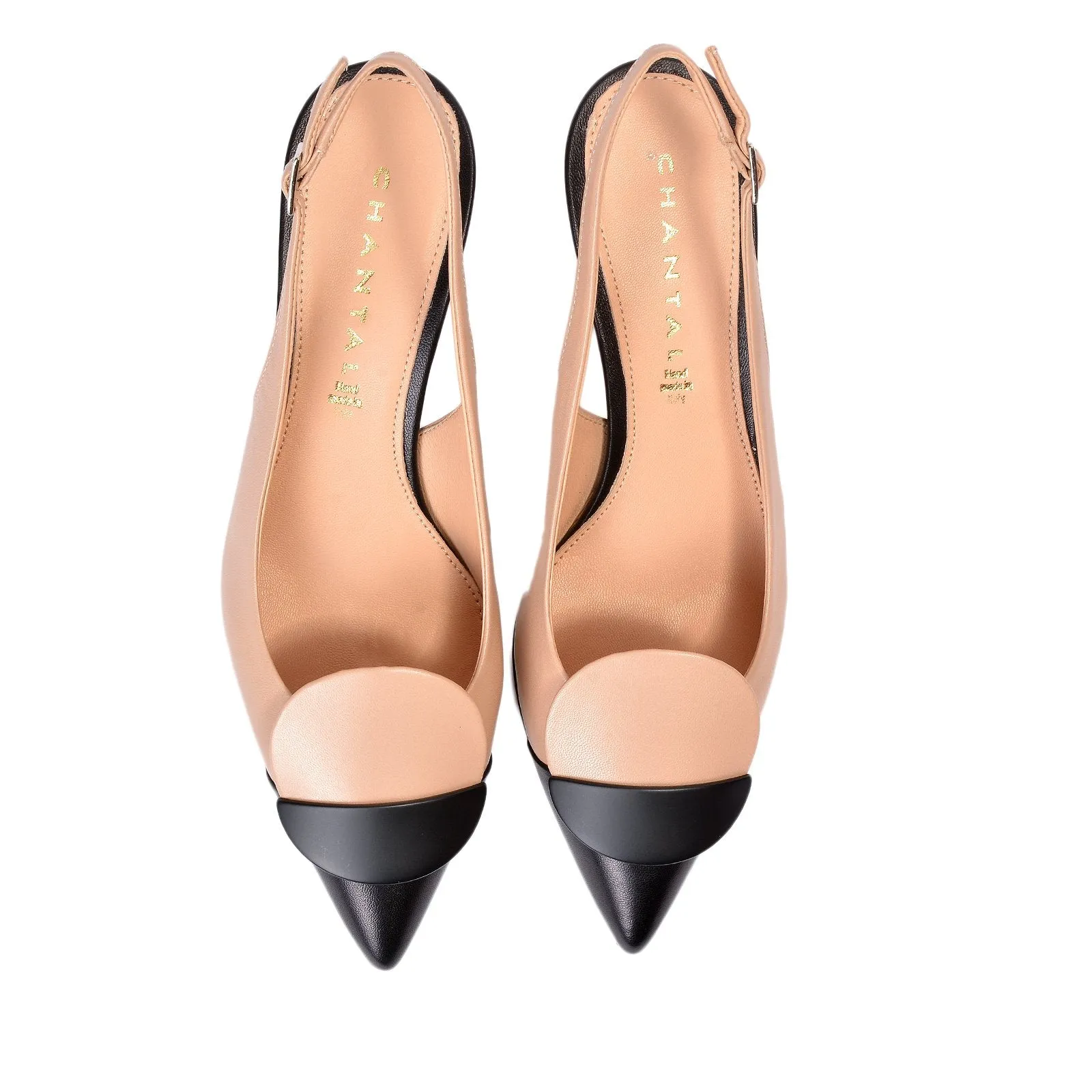 Capretto Circul Sling Back Heeled Shoes