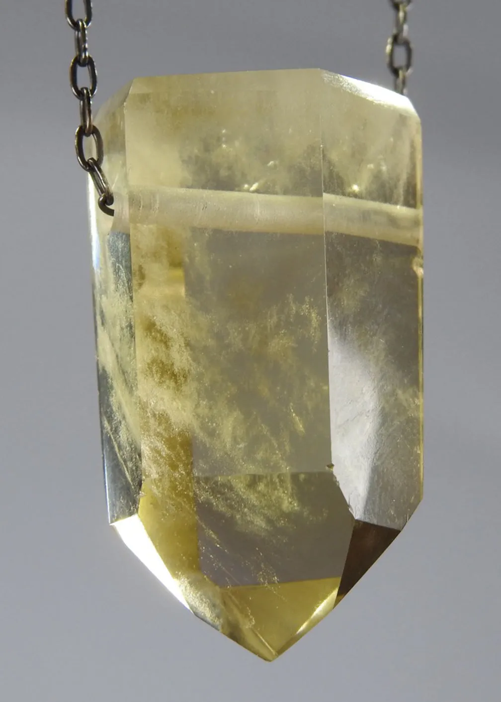 Citrine Quartz Crystal Necklace