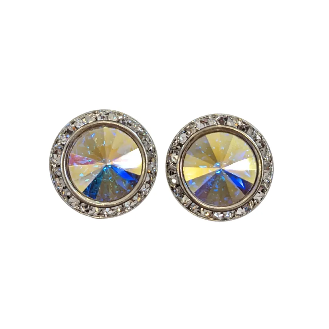 Competition Crystal Stud Earrings - AB - 3 sizes