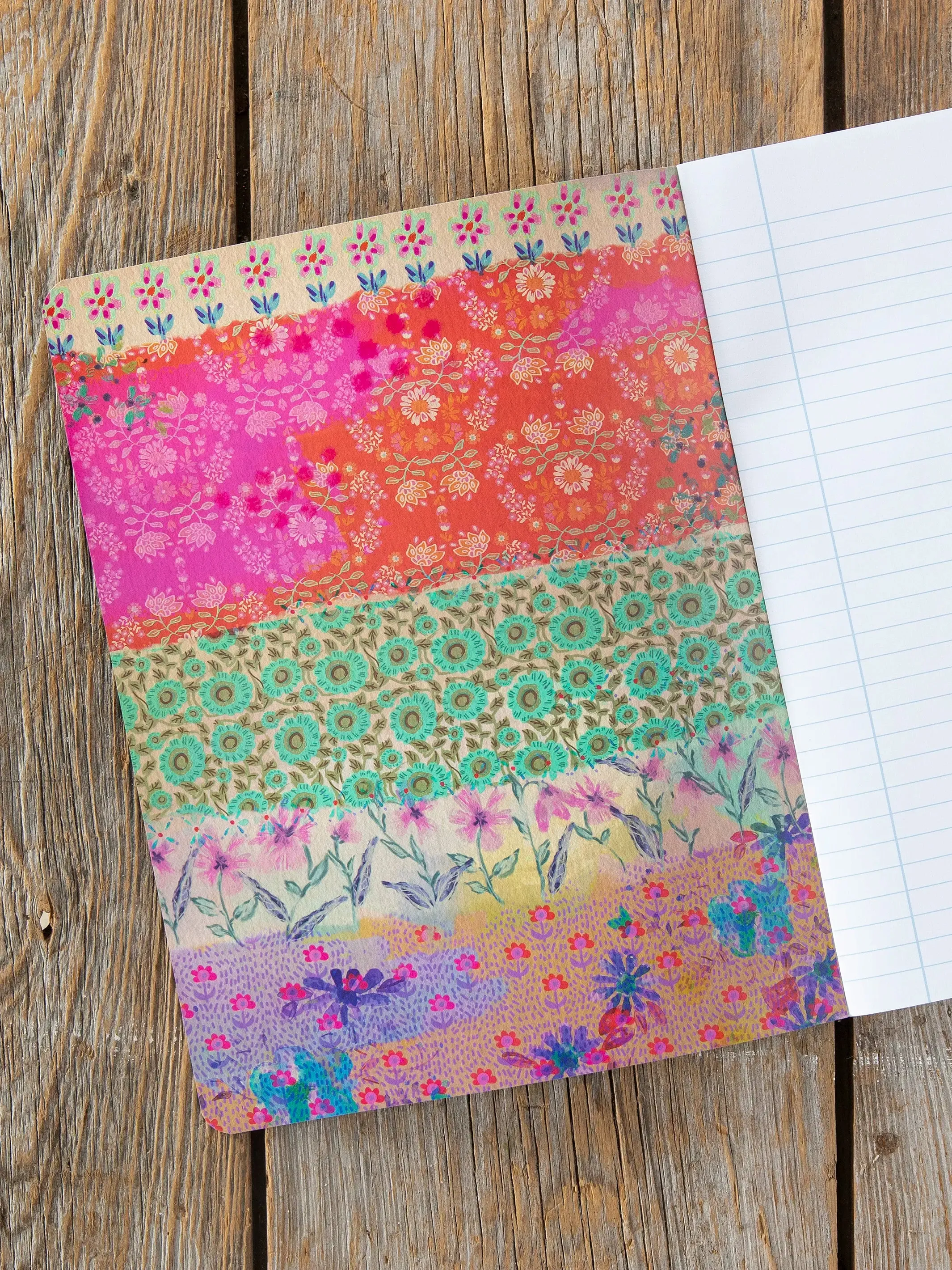 Composition Notebook - Pink Watercolor Patchwork