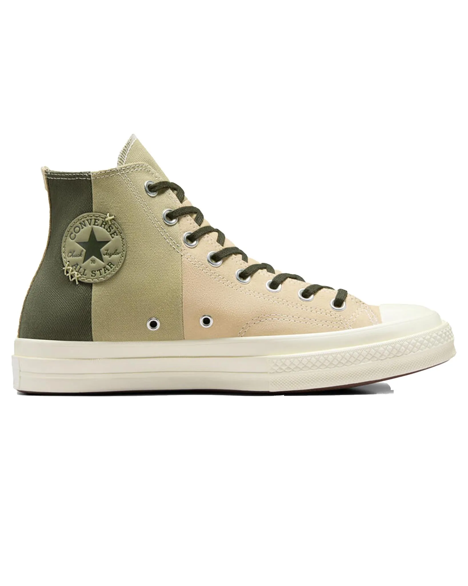 Converse Chuck 70 Hi Patchwork Suede Nutty Granola/Mossy Sloth