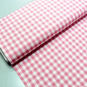 Dressmaking Cotton Gingham - Wide Width - Candy Pink and White