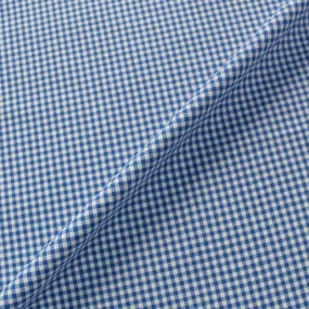 Dressmaking Cotton - Mini Gingham - Royal Blue and White