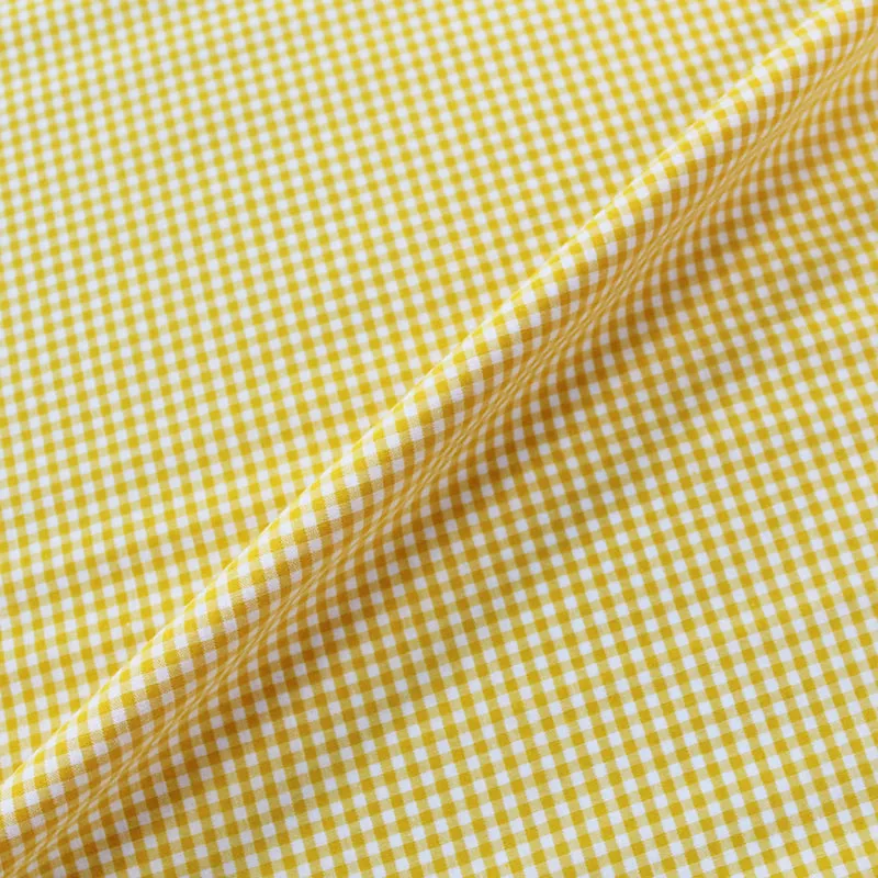 Dressmaking Cotton - Mini Gingham - Sunshine Yellow and White