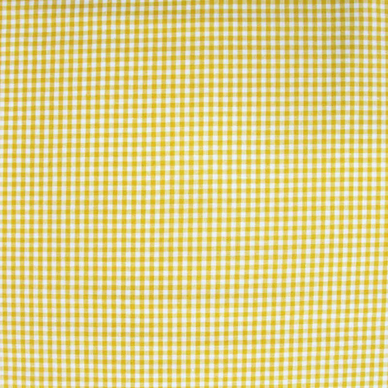 Dressmaking Cotton - Mini Gingham - Sunshine Yellow and White