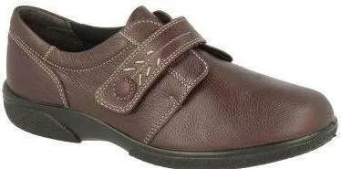 Easy b Healey Ladies Wineberry Velcro Strap EE Fit Shoe