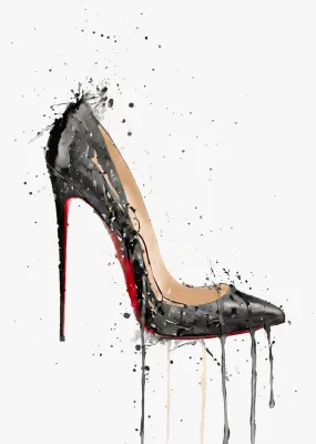 Elegant Stiletto Splash Wall Art Print