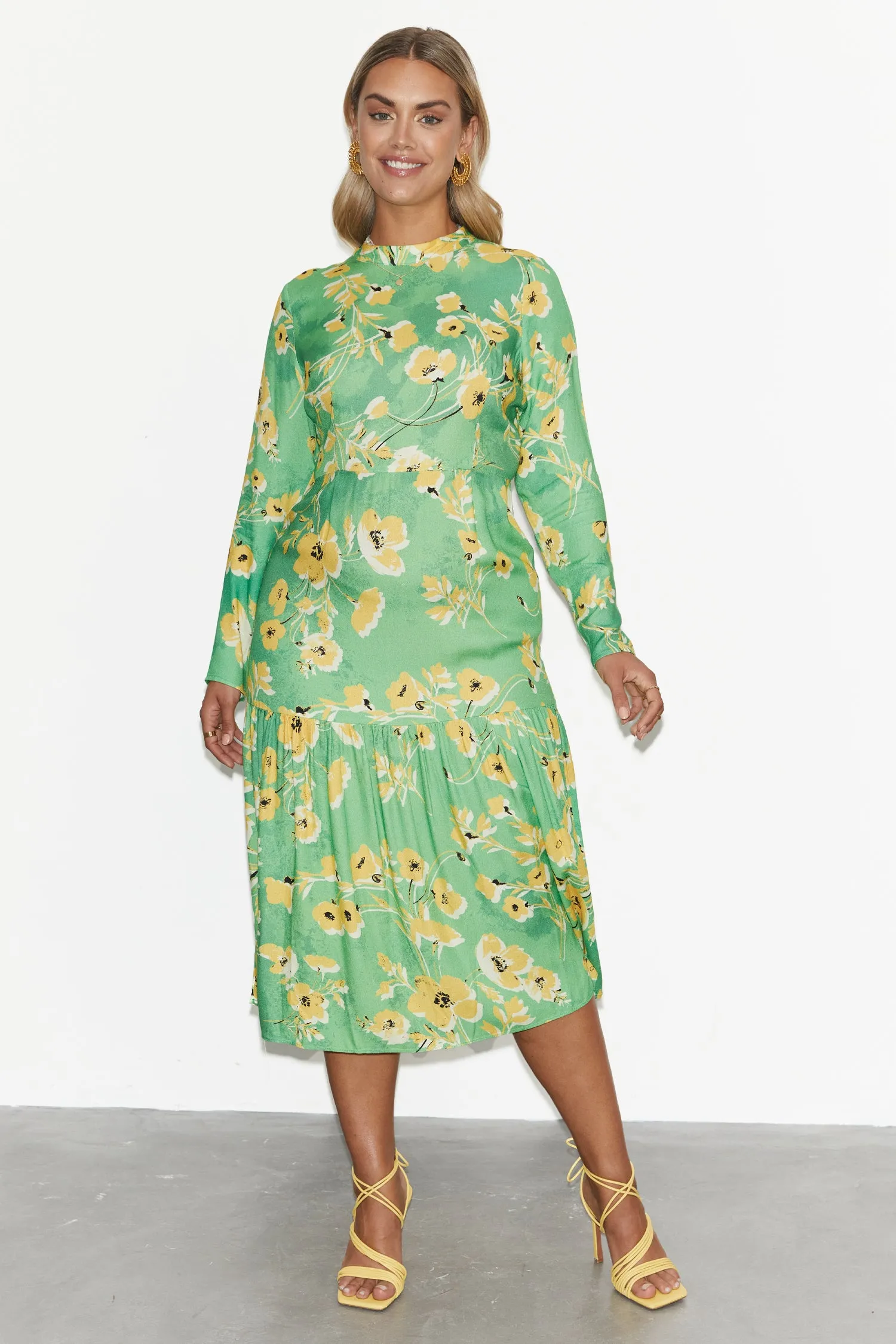 Green Daisy Dress - Curve