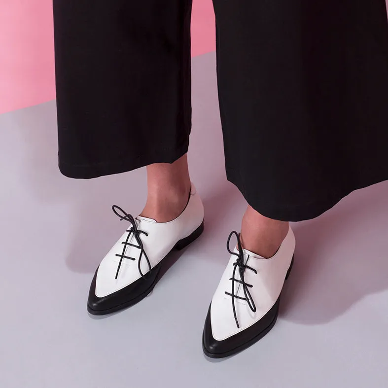 Classic Elegant Black and White Lucerne Shoes