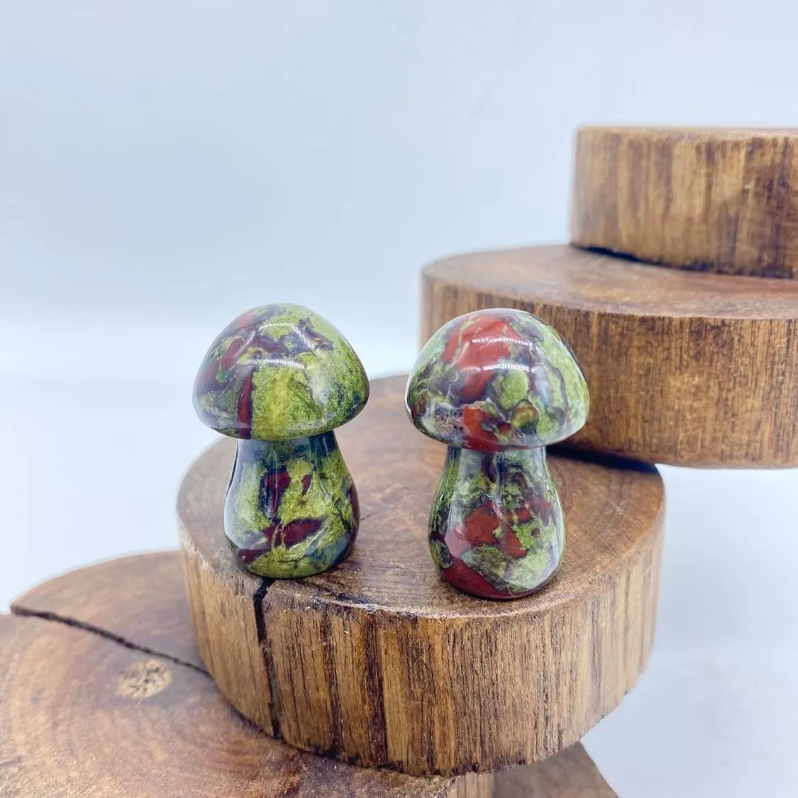 Medium Crystal Mushroom Carvings, Mushroom Mushies, Mushroom Carvings, Stone Mushroom, Green Aventurine Rose Quartz Tiger Eye Red Jasper