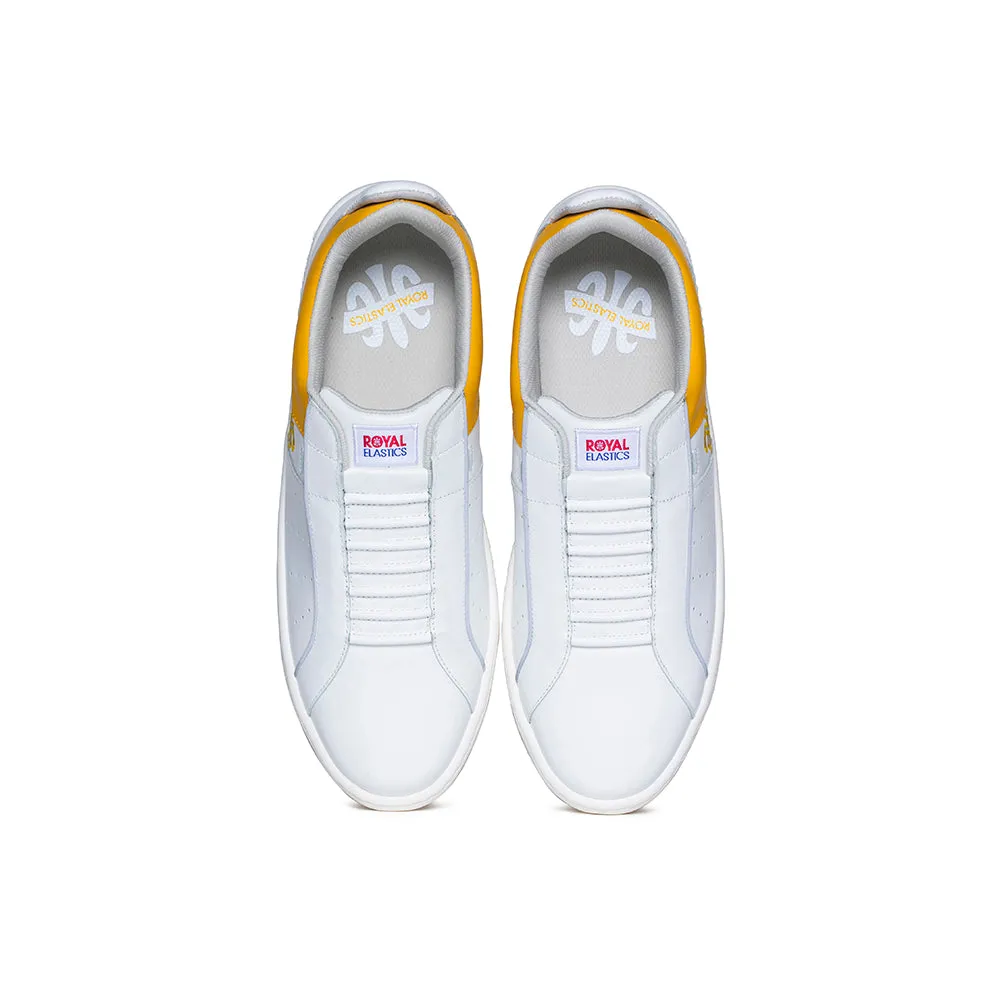 Men's Icon Archer Yellow White Leather Sneakers 06394-003