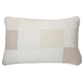 MERINGUE IVORY AND NATURAL PILLOW QUEEN SHAM