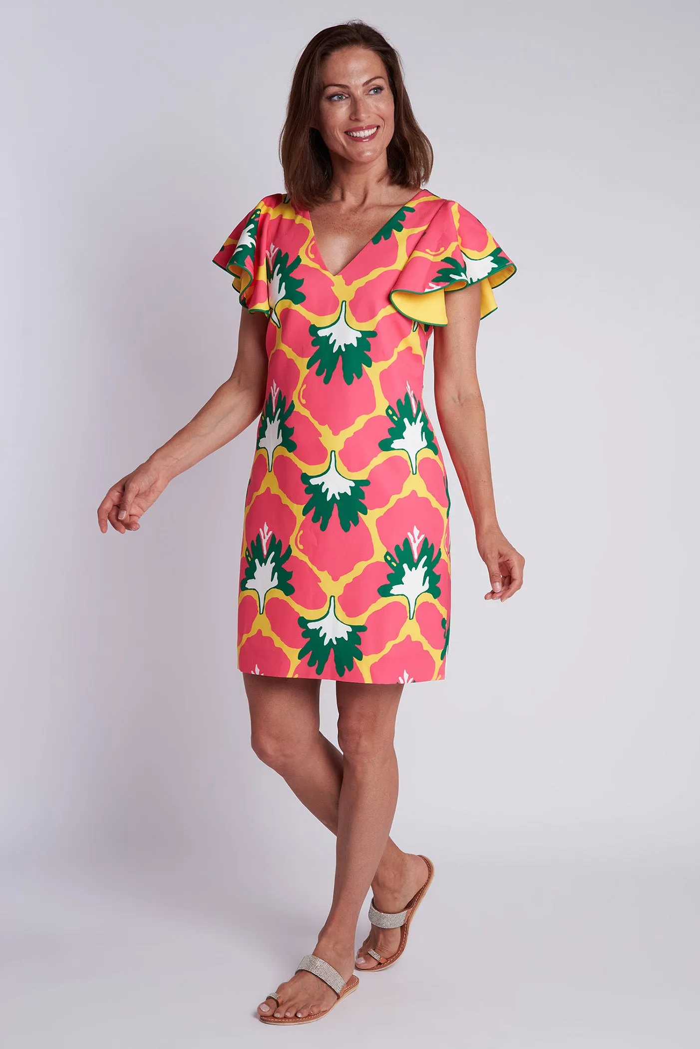 Ollie Dress - Iris Hot Pink