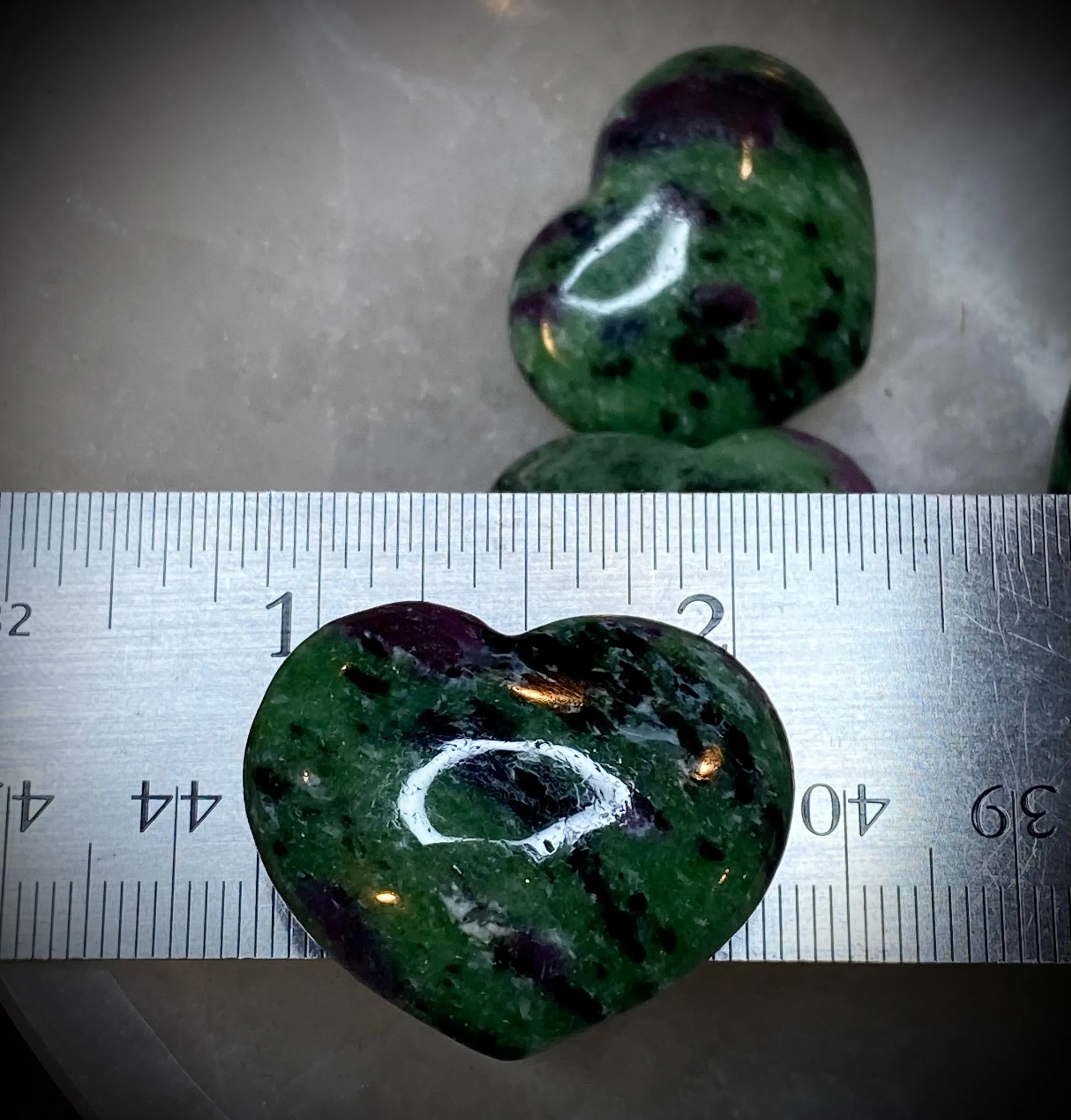 Ruby Zoisite Heart- Optimism, Hope   Personal Growth