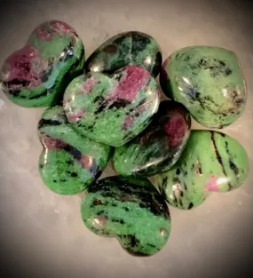 Ruby Zoisite Heart- Optimism, Hope   Personal Growth