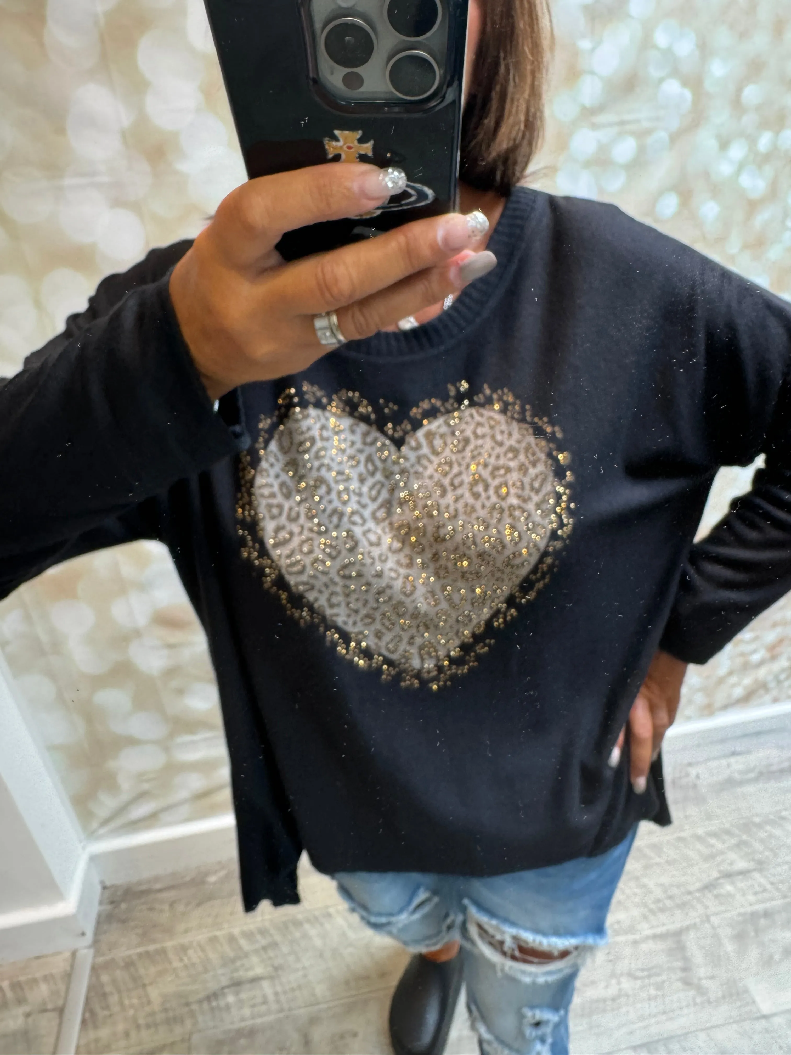 Soft touch heart Jumper