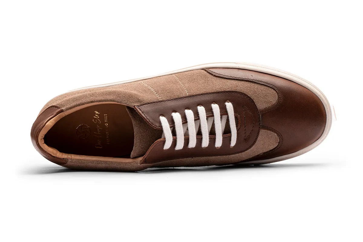 Suede & Smooth Leather combo Oxford Sneaker