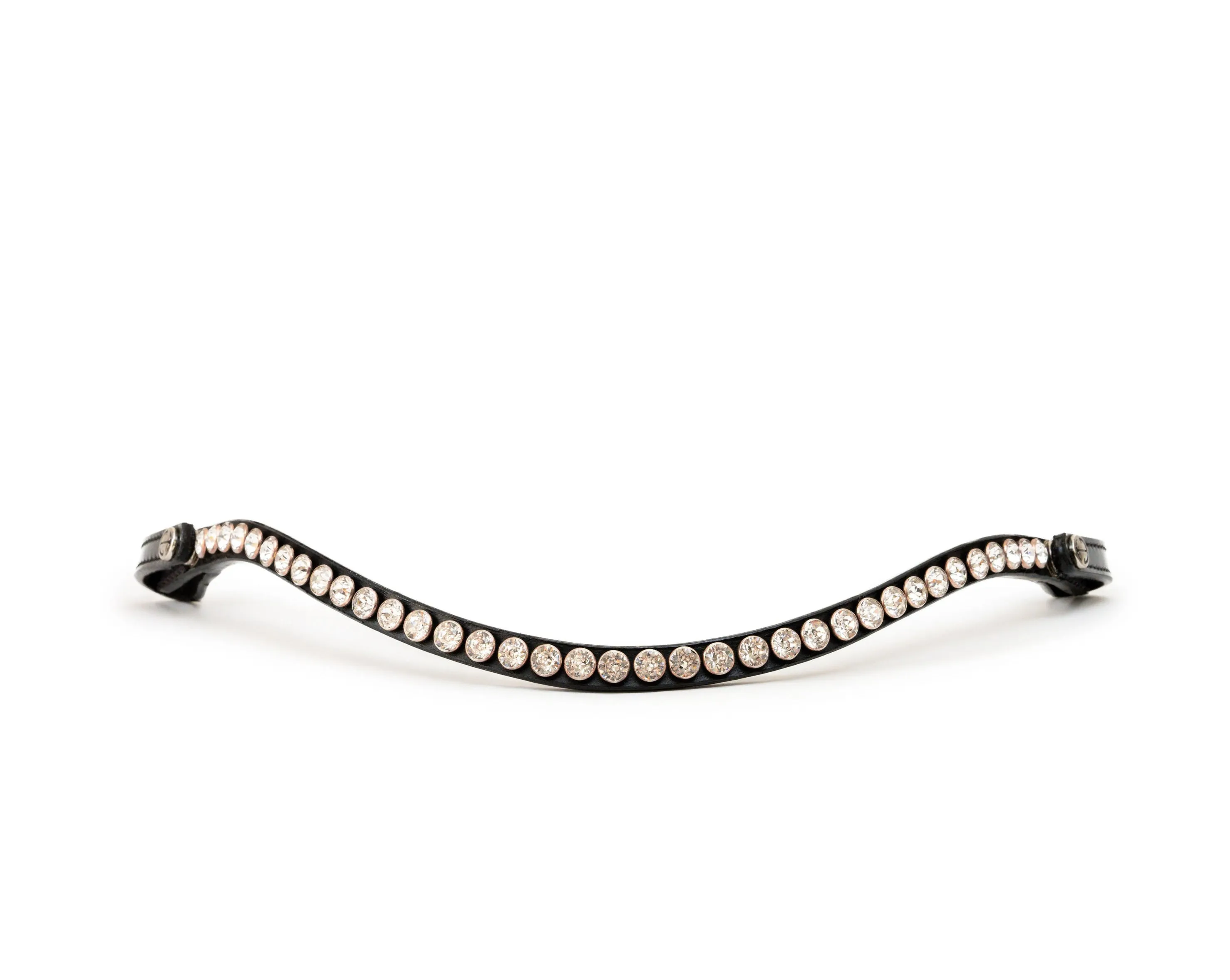 The Classic - Slimline Clear Crystal Rivet Browband