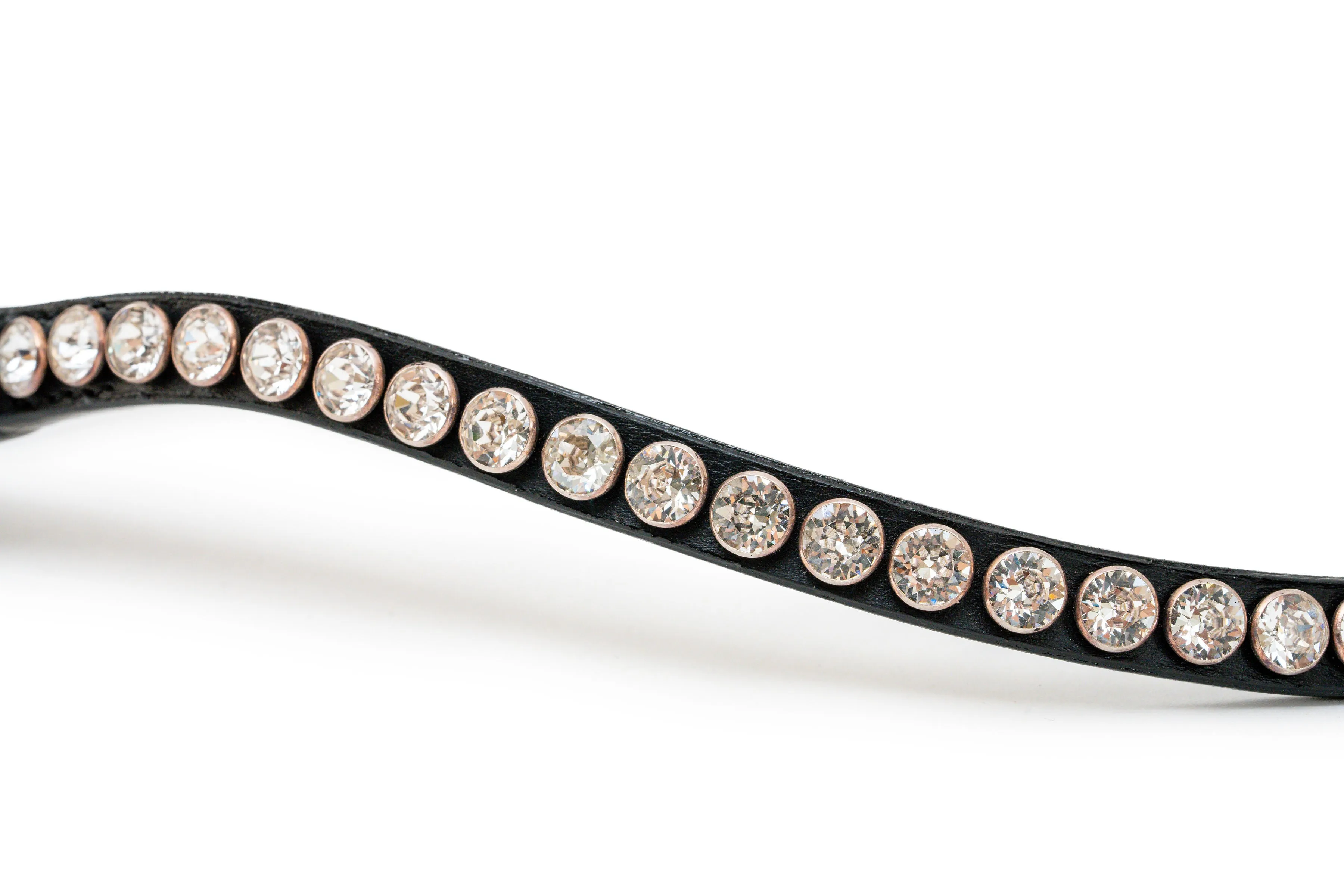 The Classic - Slimline Clear Crystal Rivet Browband