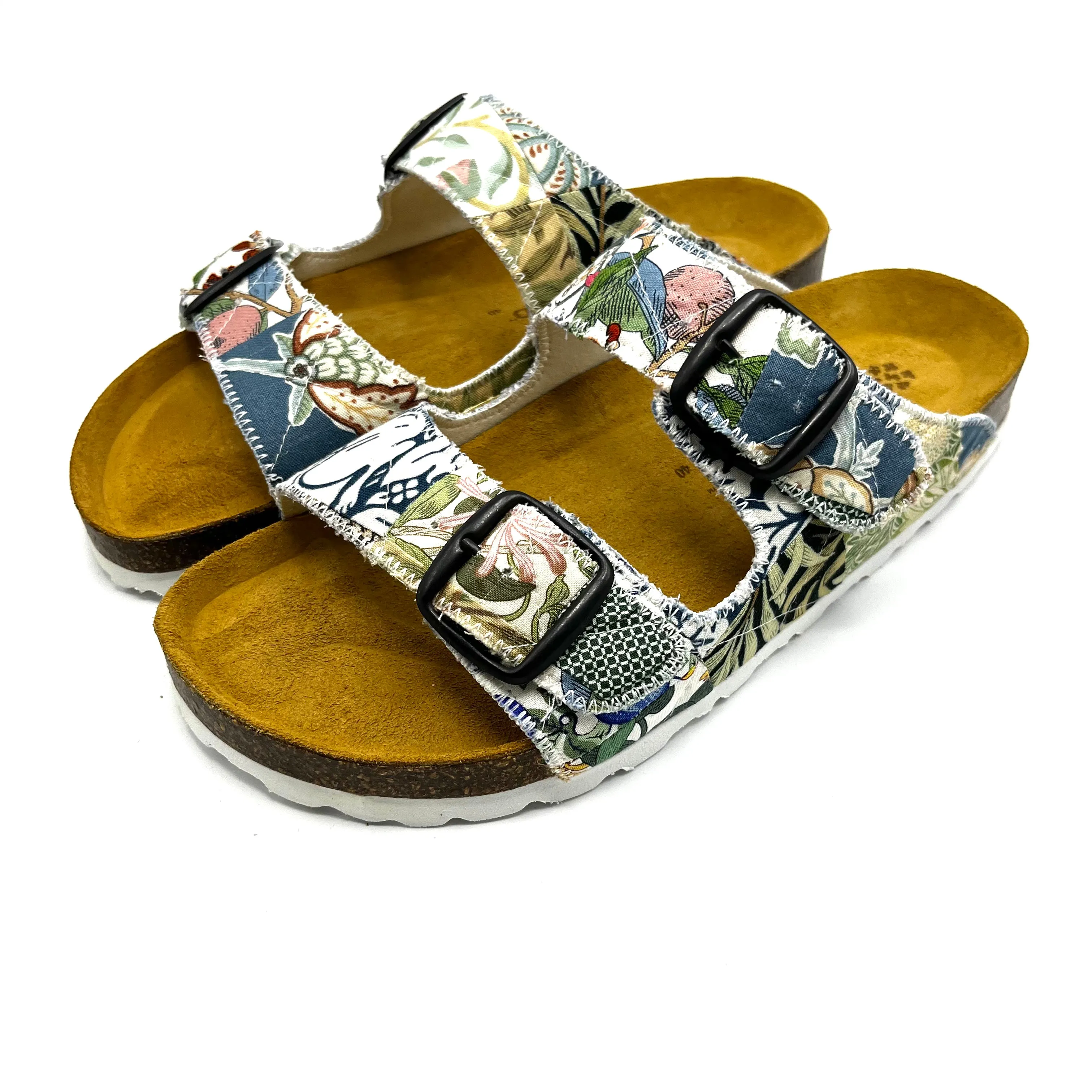 Thora 2-Buckle Sandals | Patchwork Blossom 05 EU40/US10