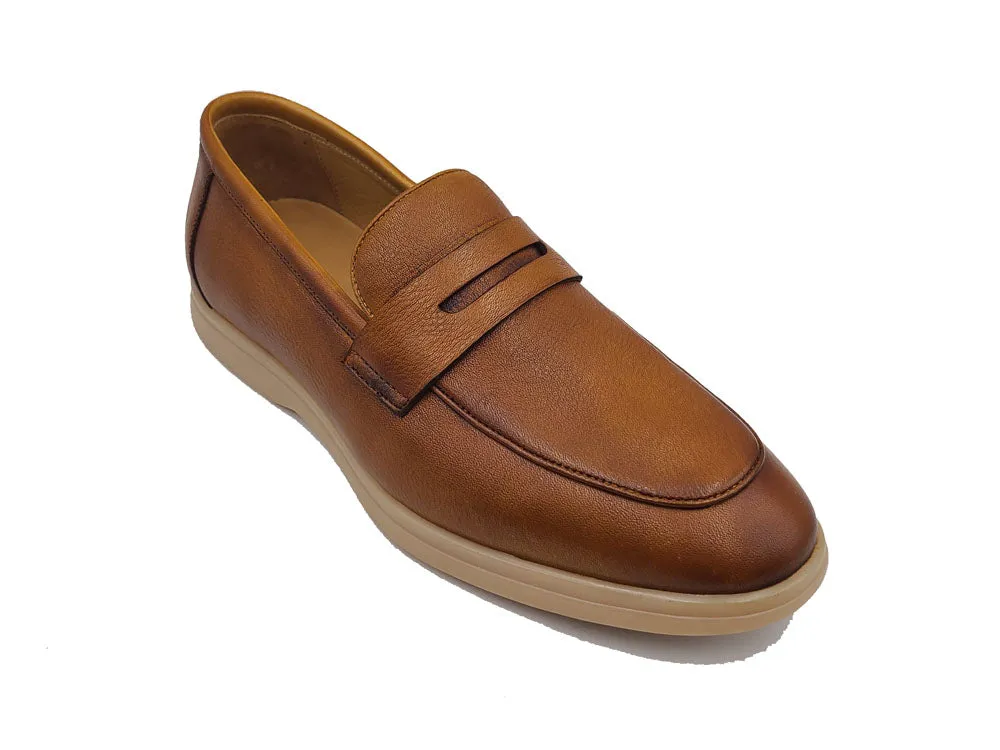 Tumble Calfskin Penny Loafer