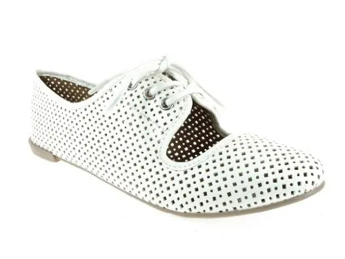 Women's Salya-747 Lace up Perforated Oxfords Shoes